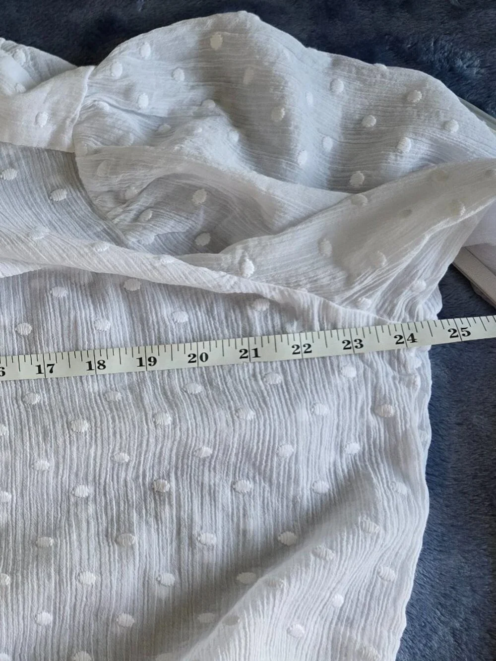J.Crew Drawstring Waist Top Featherweight Voile Swiss Dot Blouse NWT Size M